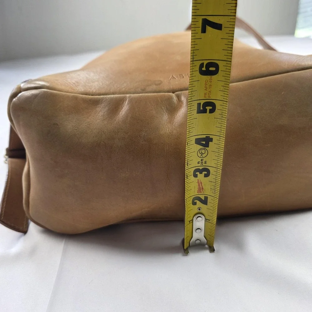 ABLE Backpack Brown 16 Inch Leather Women Laptop Bag Soft Case Travel Daypack